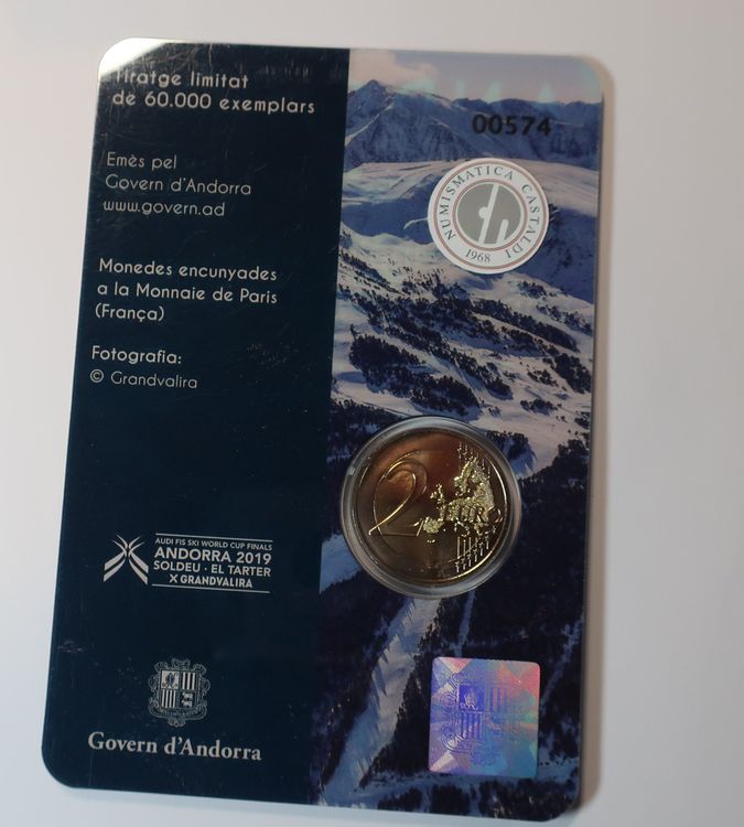 Andorra 2 Euros 2019 Finals de la Copa del Món d'equí alpí (Gebraucht ...