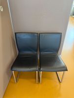 2 Stühle Lederoptik Schwarz  Gebraucht