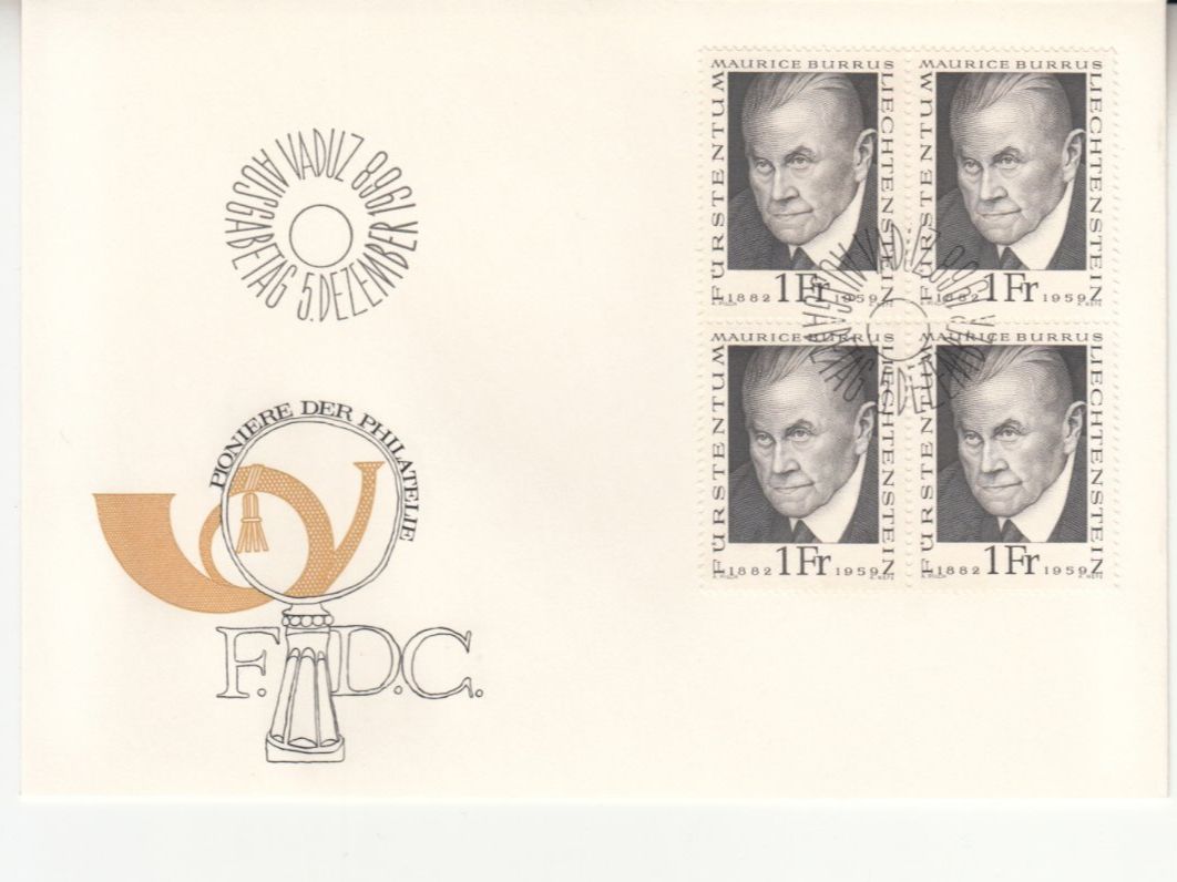 Tutti i francobolli: LBK 438 - 440 im 4er-Block FDC – Usato da Bürglen TG venduto da StampGraf 2