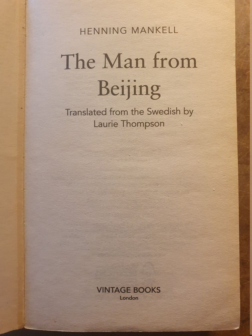 Libri: The Man From Beijing - Henning Mankell – Usato da Zürich venduto da loosebone 1