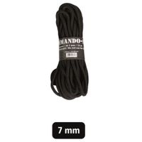 Zelt- und Tarp-Seil, 7 mm stark, schwarz
