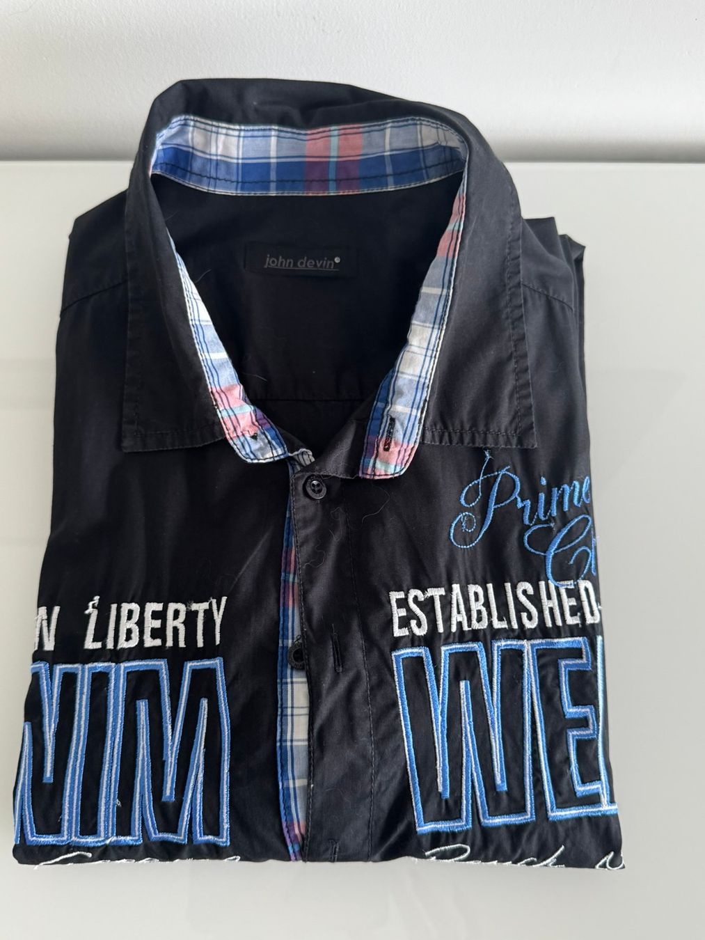 Hemden: John Devin Herrenhemd, Grösse XL, dunkel Blau – Gebraucht aus Uhwiesen von mic_kd6g 1