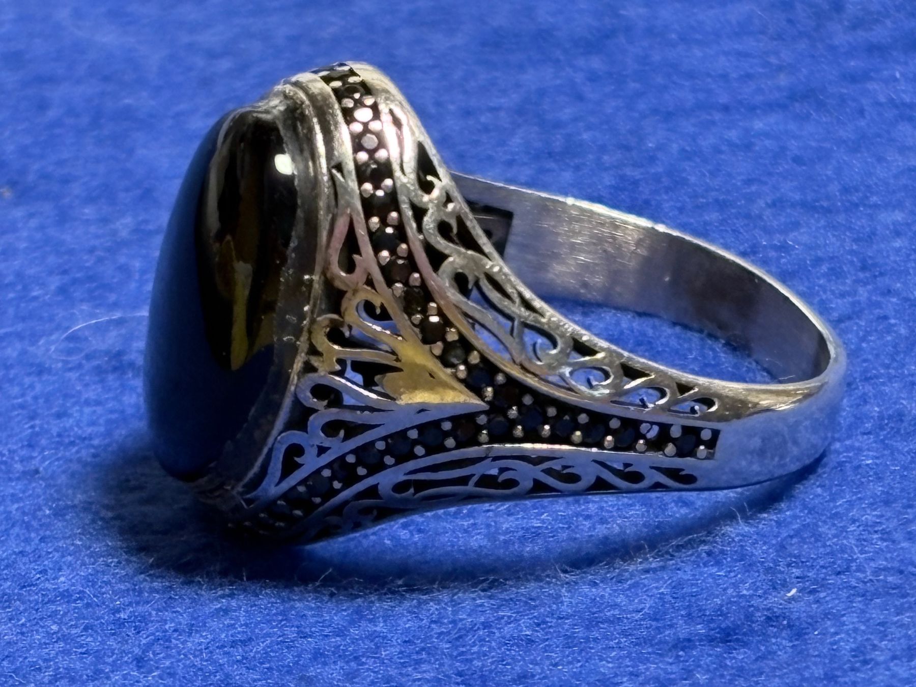 Ringe: Silberring 925, mit Onyx, Grösse 30 – Gebraucht aus St. Peterzell von verena40 5