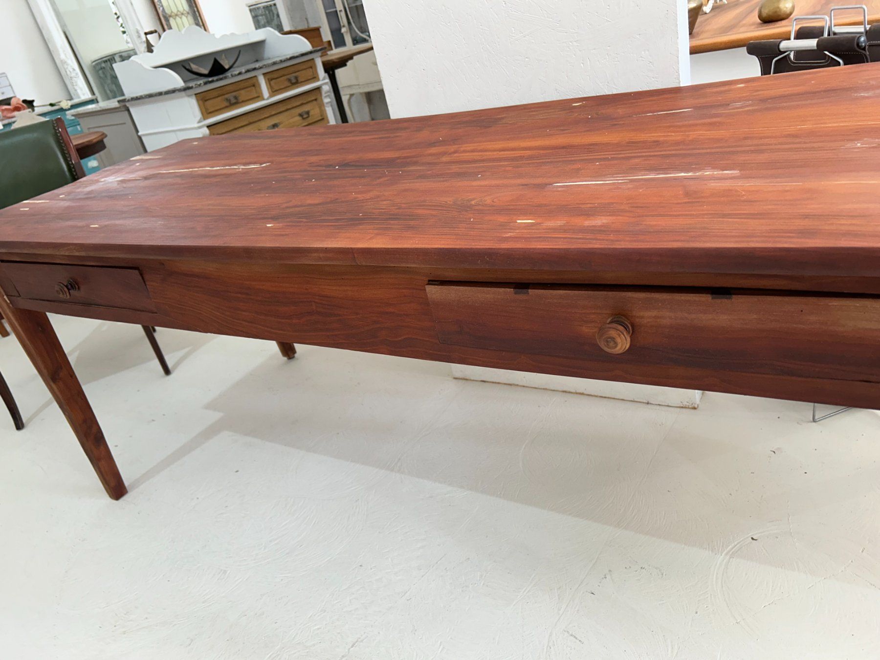 Tavoli: Esstisch Biedermeier Kirschbaum gross Schubladen restauriert – Usato da Dottikon venduto da beni1204 4