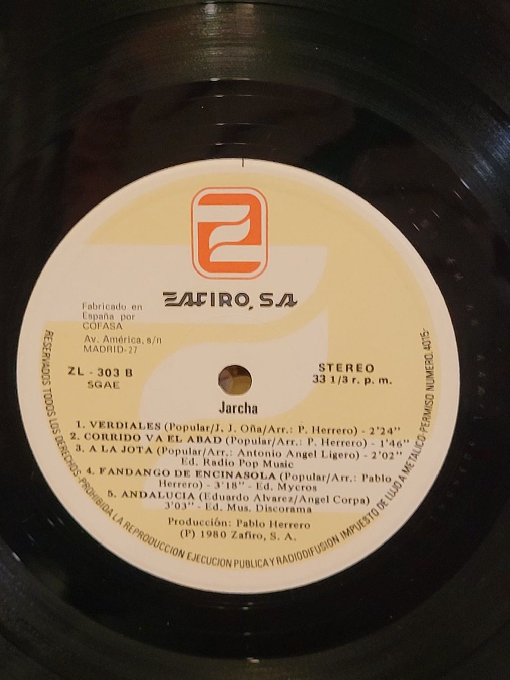 Dischi in vinile: Folklore D'Andalousie: Jarch - Vinyle LP – Usato da la Chaux-de-Fonds venduto da Lampe 4