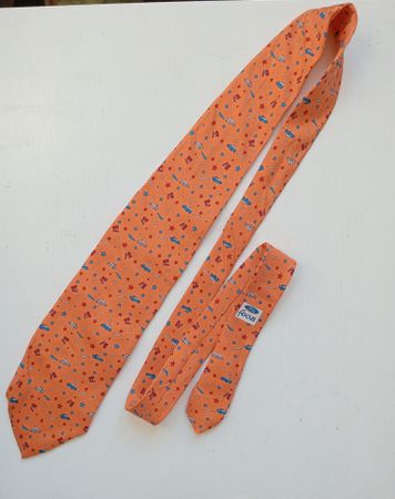 Vintage Ford Focus Krawatte Orange Auto-Motiv Sammlerstück