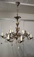 Deckenlampe Messing Cherubim mit Kristallbehang funktions...
