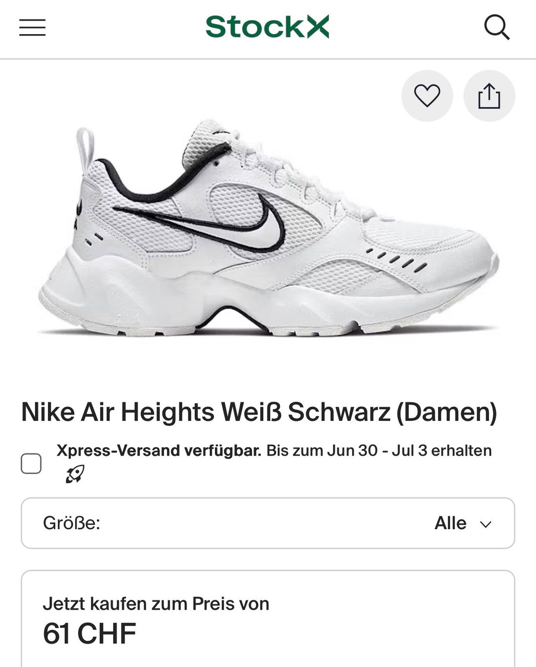 Nike Damenschuhe: Nike Air Heights – Gebraucht aus Emmen von Linda-Bachmann