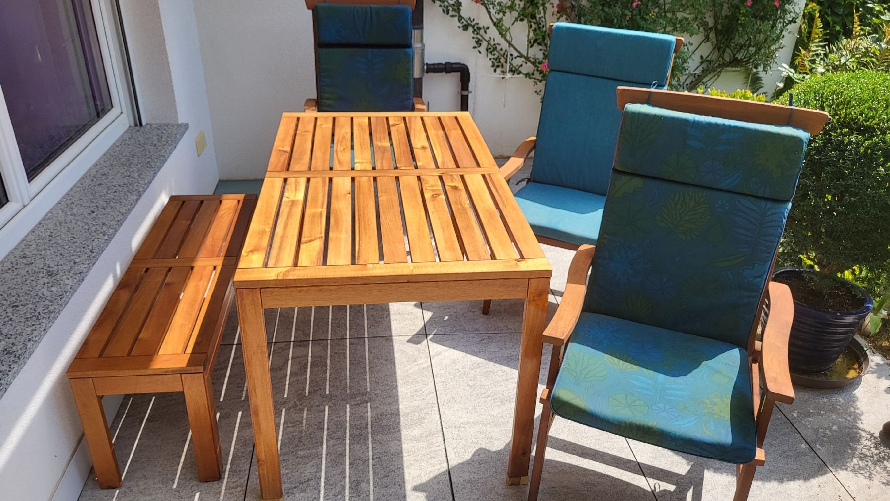Ikea Tischset: Gartenmöbelgarnitur Teakholz – Gebraucht aus Muttenz von Igma 6