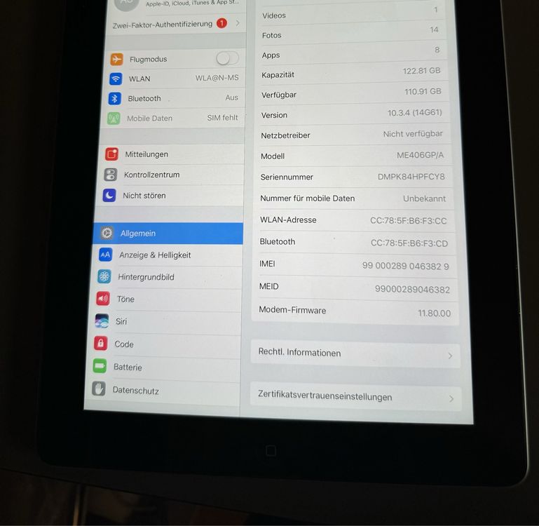 Apple ipad with sim card kaufen auf ricardo