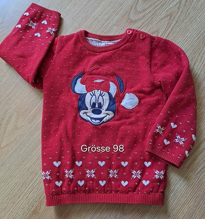 C&A Maglioni & Felpe: Mickey-Mouse Weihnachtspullover - Grösse 98 – Usato da Rotkreuz venduto da Blubberli1