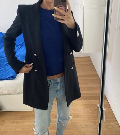 Blazer navy bottoni silver