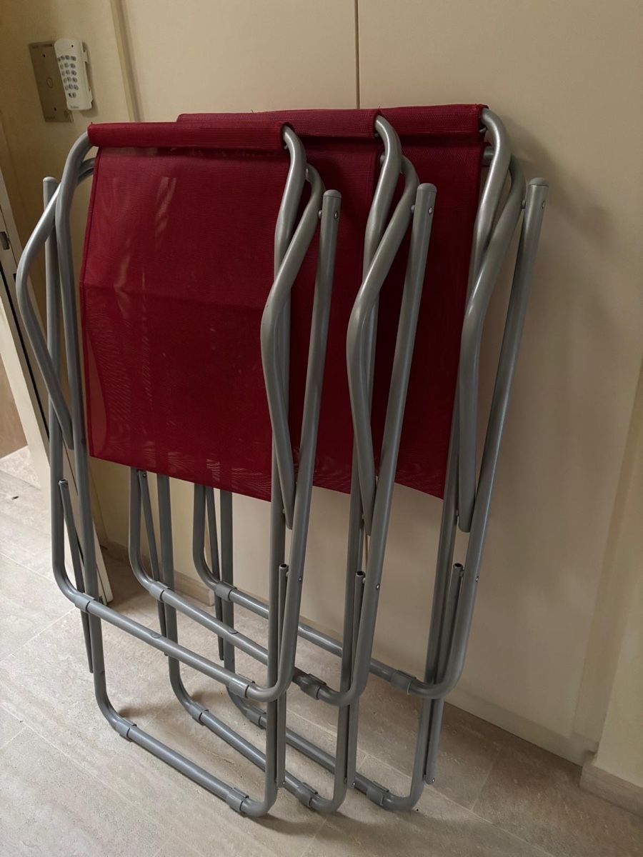 Chaises longues: 3 sdraio rosse alluminio – Neuf (Voir description) à Ascona par GioeleS 3