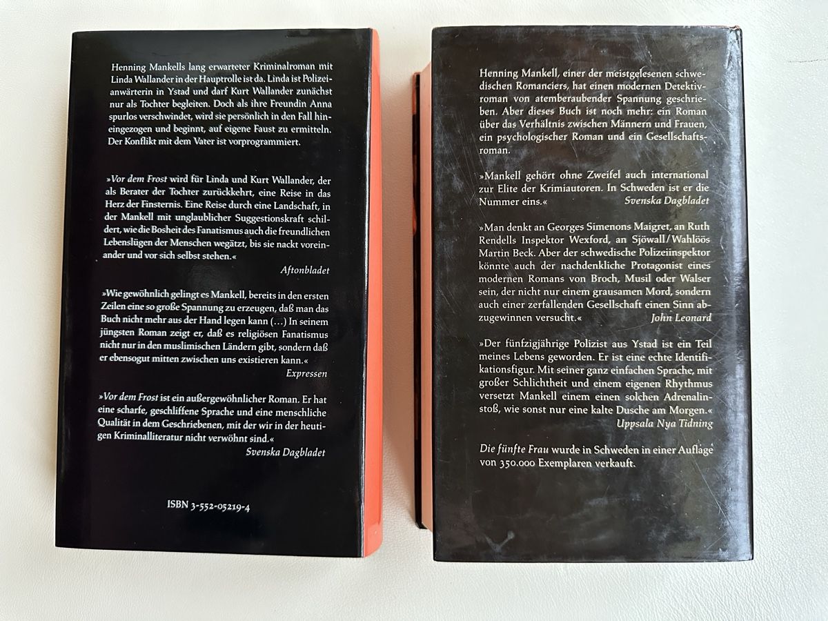 Libri: 2x Henning Mankell - gebundene Ausgabe – Usato da Schmitten / FR venduto da Samsara169 1