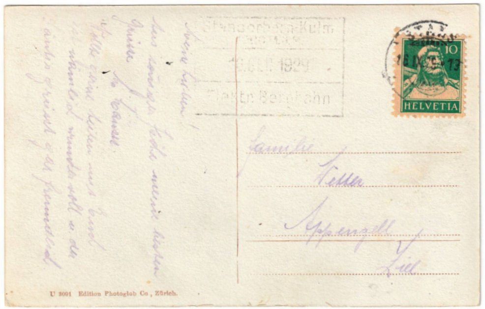 Cartoline postali: Stanserhorn - Standseilbahn – Usato da Binningen venduto da Mountainrider 1