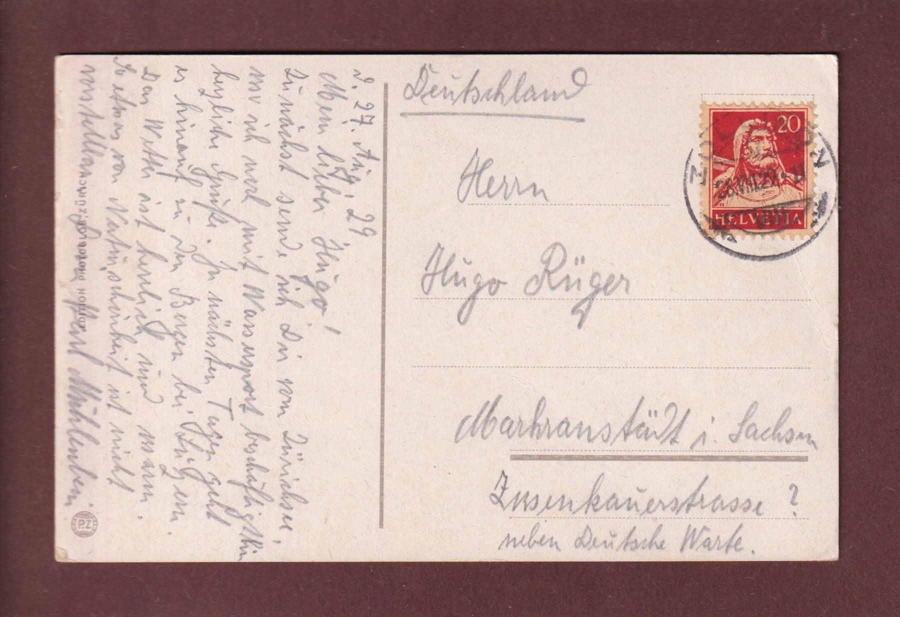 Cartoline postali: ZÜRICHSEE - Schiffe - 1929 – Usato da Pully venduto da nicecards 1