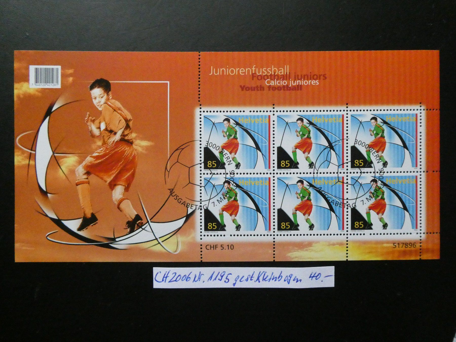 Tutti i francobolli: CH 2006 Nr. 1195 gestempelter Kleinbogen – Usato da Lausen venduto da Herbamare01