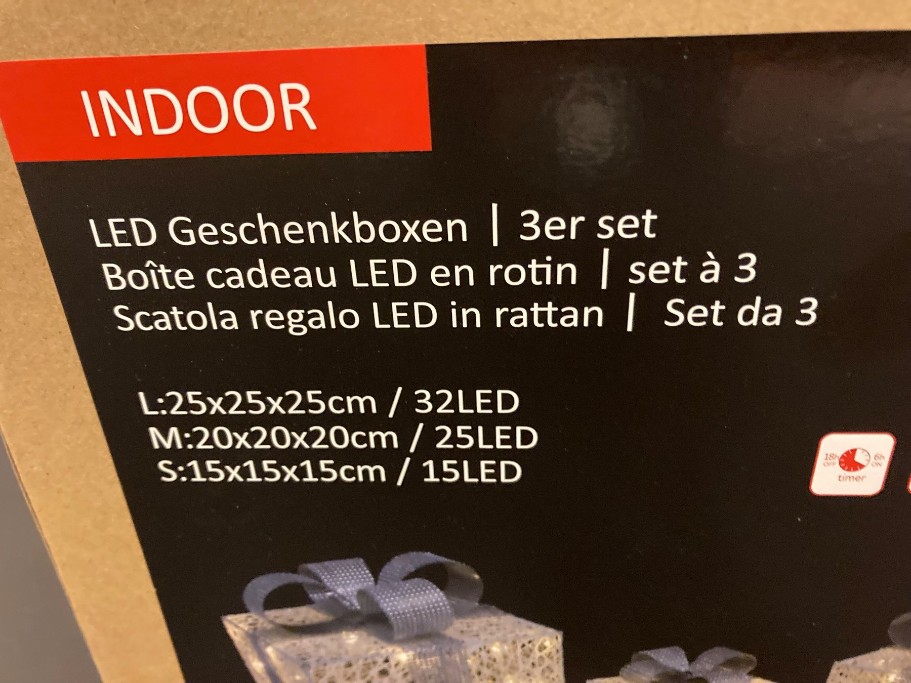 Guirlandes lumineuses: LED Geschenkboxen 3er Set, mit Timerfunktion, Indoor – Neuf avec emballage d'origine à Neuenhof par jorogo 1