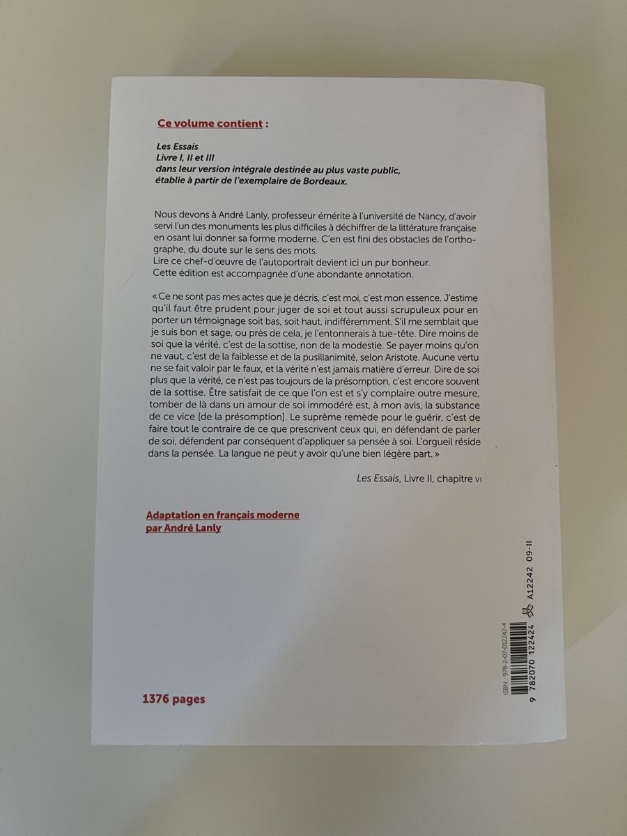 Libri: Montaigne - Les Essais – Usato da Valeyres-sous-Ursins venduto da ansuz_001 1