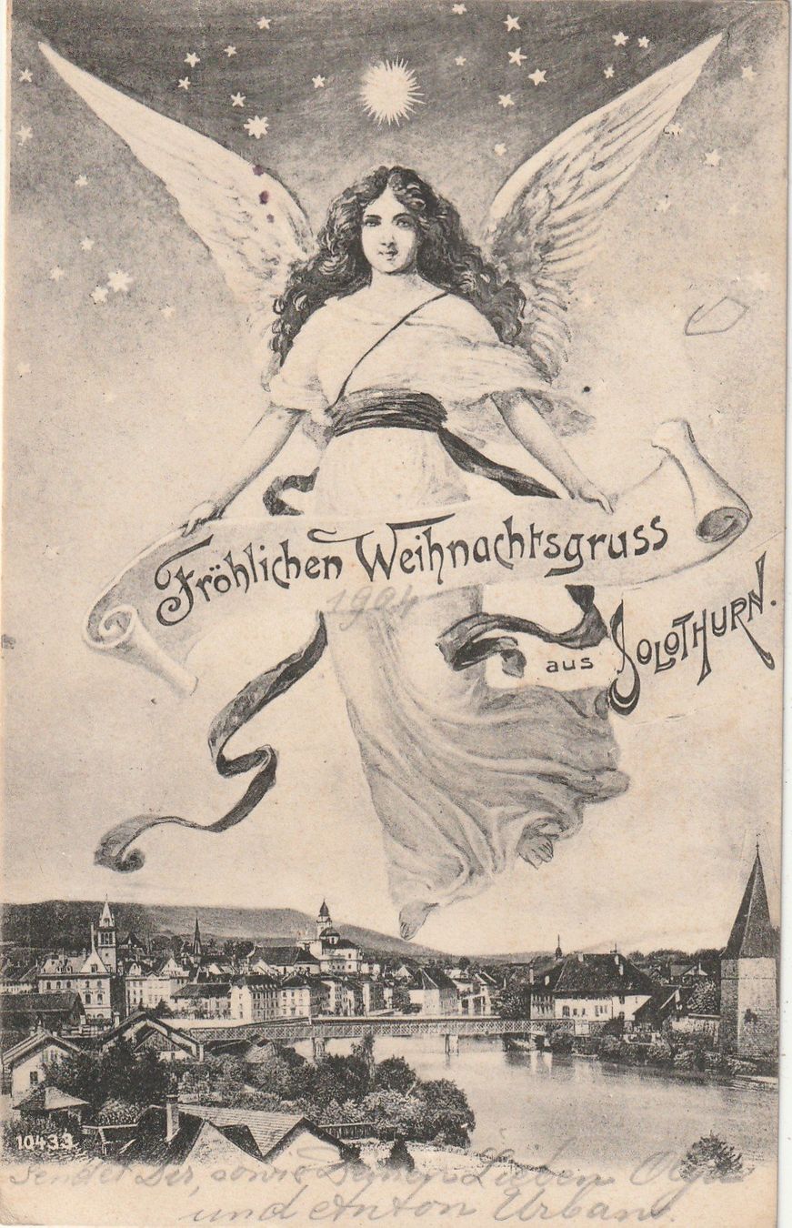 Ansichtskarten: Solothurn mit Weihnachts-Engel – Gebraucht aus Rorschacherberg von fratovi2