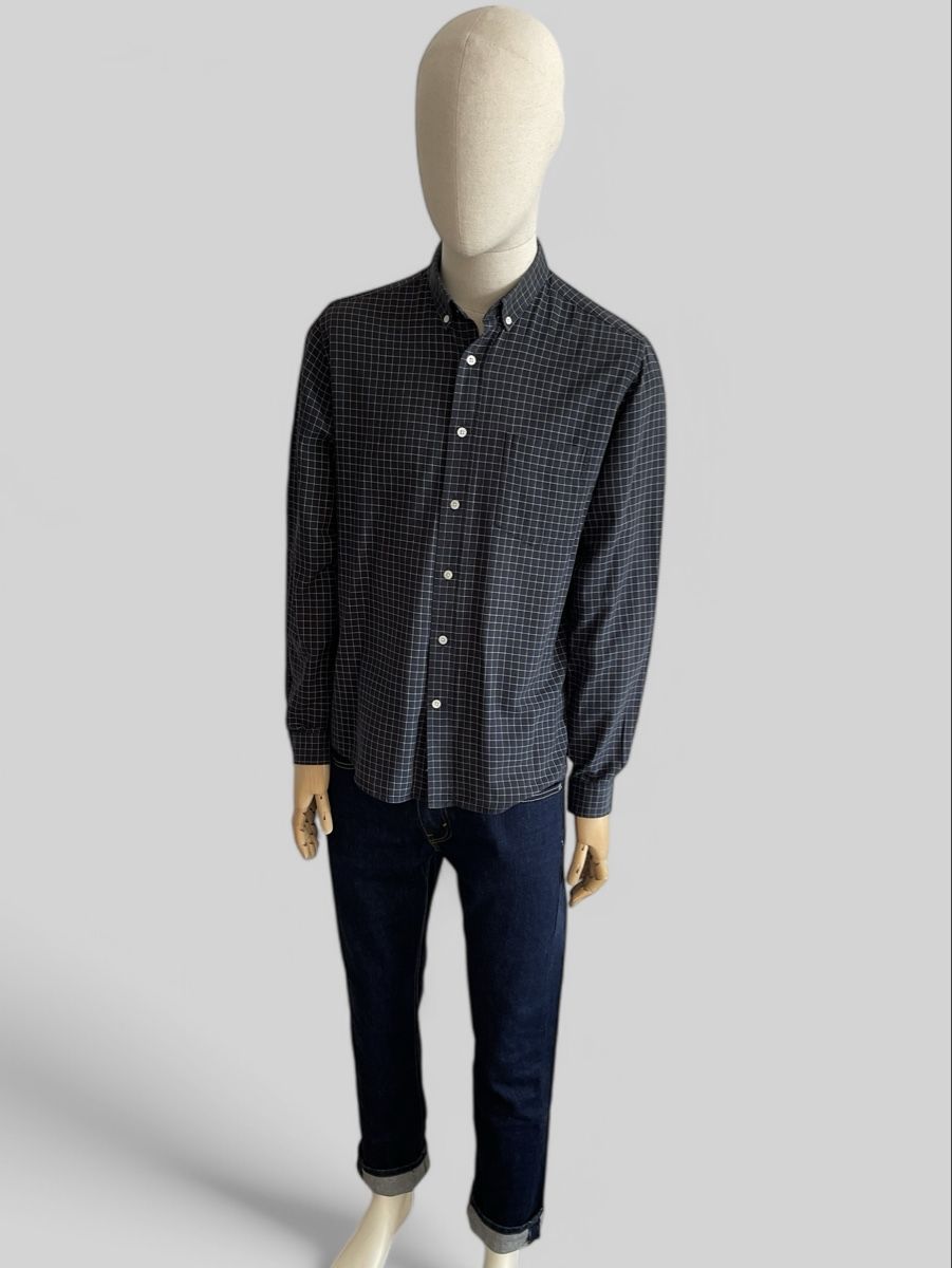 Camicie: AMI Button-Down Hemd – Kariert, Gr. 41 / M / 100 % Baumwolle – Usato da Zürich venduto da Recode.Fashion 1