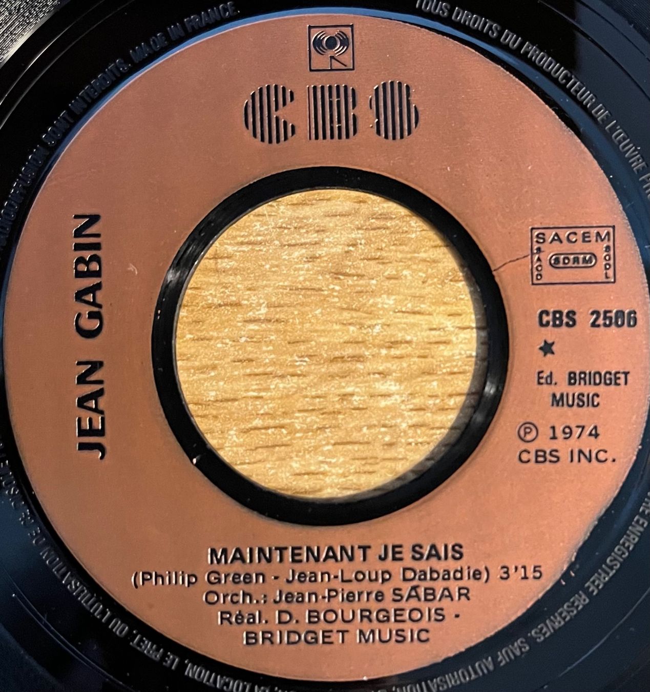 Vinyles: JEAN GABIN - MAINTENANT JE SAIS – D'occasion à Bussigny par vinyl-pas-cher 2