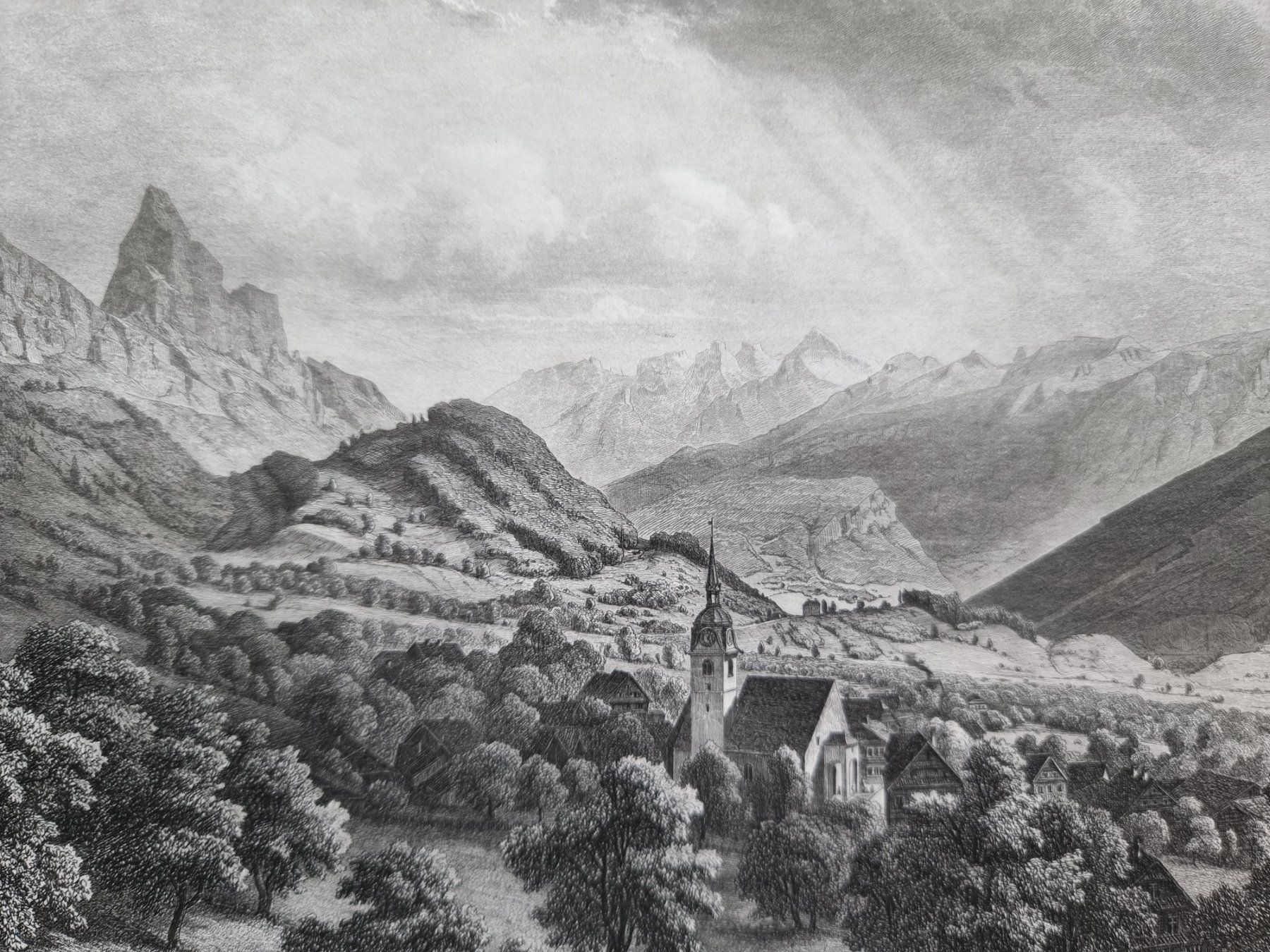 Incisioni: STEINEN STAHLSTICH BLATTGRÖSSE CA.34X25CM – Usato da Gersau venduto da grafik-kunst 2
