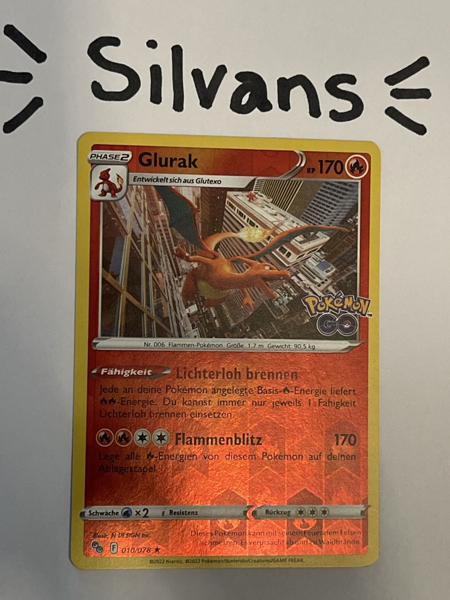 Pokémon Carte collezionabili: Glurak Reverse Holo 010/078 Pokemon GO Deutsch – Nuovo (secondo la descrizione) da Wil SG venduto da Silvans