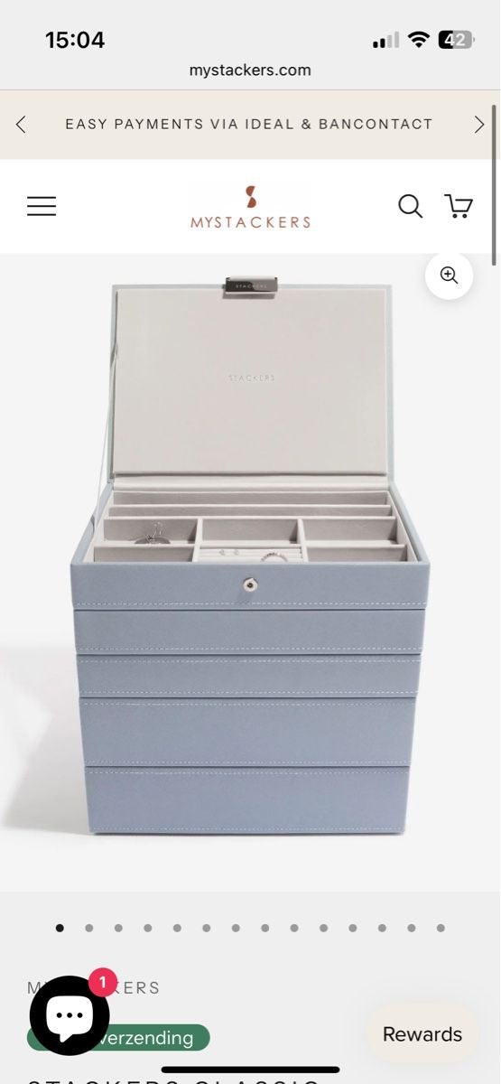 Portagioie: Stackers Schmuckbox 5-Teilig, Hellblau – Usato da Köniz venduto da mil_p