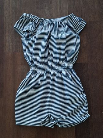 Sommerlicher kurzer Overall, gestreift, Grösse 92, gebraucht