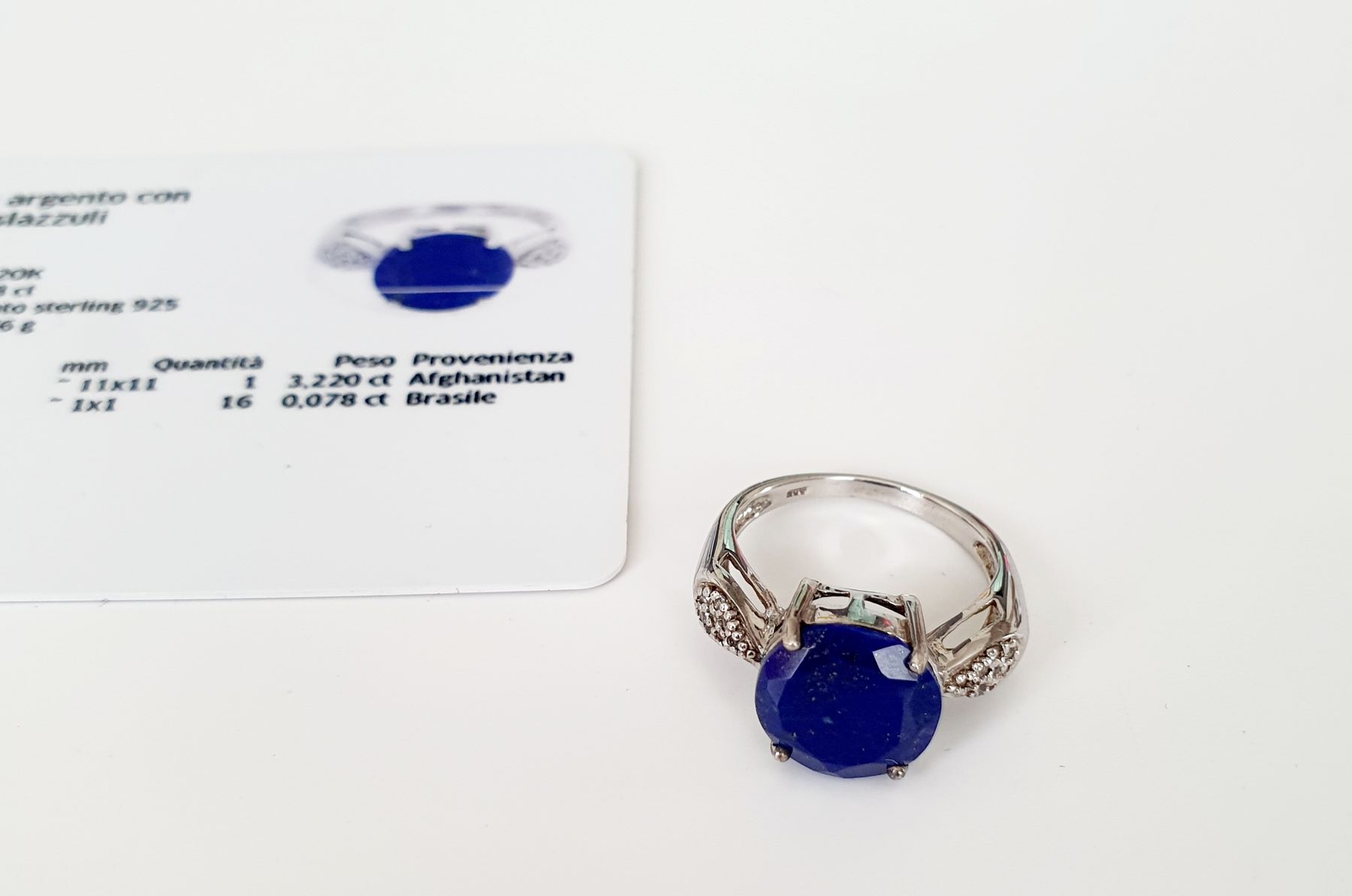 Anelli: Juwelo Lapis Lazuli Ring, 925 Silber, Gr. 17.3mm – Usato da Kreuzlingen venduto da Wunderkiste123