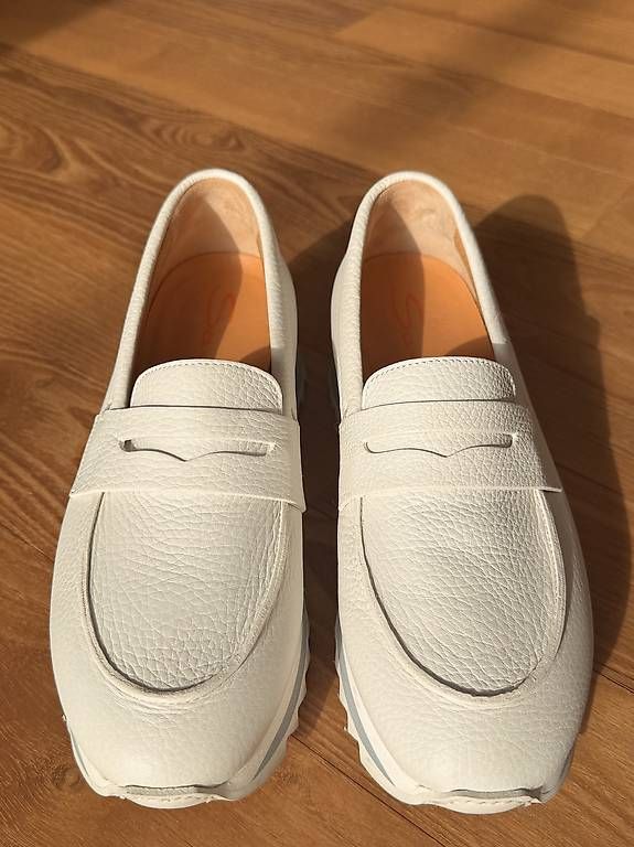 Santoni Damenschuhe: Santoni Leder Sneaker weiss Gr 39,5 – Gebraucht aus Sirnach von Hispanita