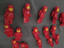 Lego Space Minifigur Rot (15x)