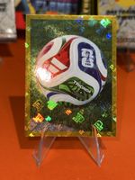 Fussball Sticker Adidas Brazuca WM 2014 goldiger Rahmen