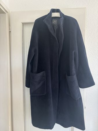 Cinzia Rocca Mantel, marineblau Wolle95% und 5% Kaschmir