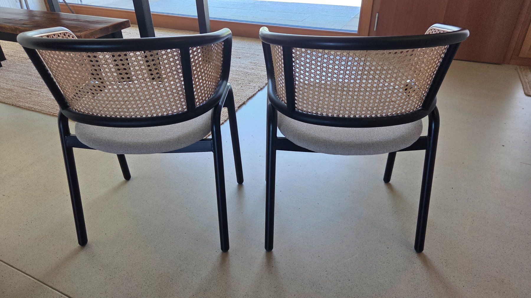 Sedie: 2 Design-Esszimmerstühle mit Rattan-/Korbgeflecht – Usato da Islisberg venduto da mar_5brw 1