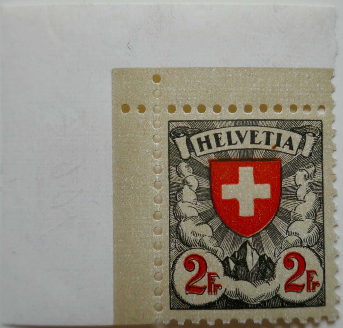 Alle Briefmarken: 1933 Wappenmuster SBK 166z mit Eckbogenrand postfrisch** – Neu (gemäss Beschreibung) aus Möhlin von PHILABARTIS
