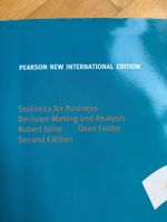 Statistics for Business Stine Foster 2e édition PEARSON MBA