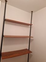 Teleskopregal Metall Holz 3 Einlegeböden mit Schrank 