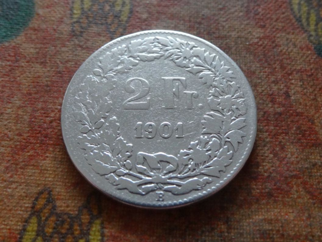 Tutti le monete: 2 Fr. 1901  (A) – Usato da Romanel-sur-Lausanne venduto da Swift13