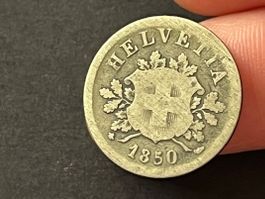 Schweizer Münze Helvetia 1850