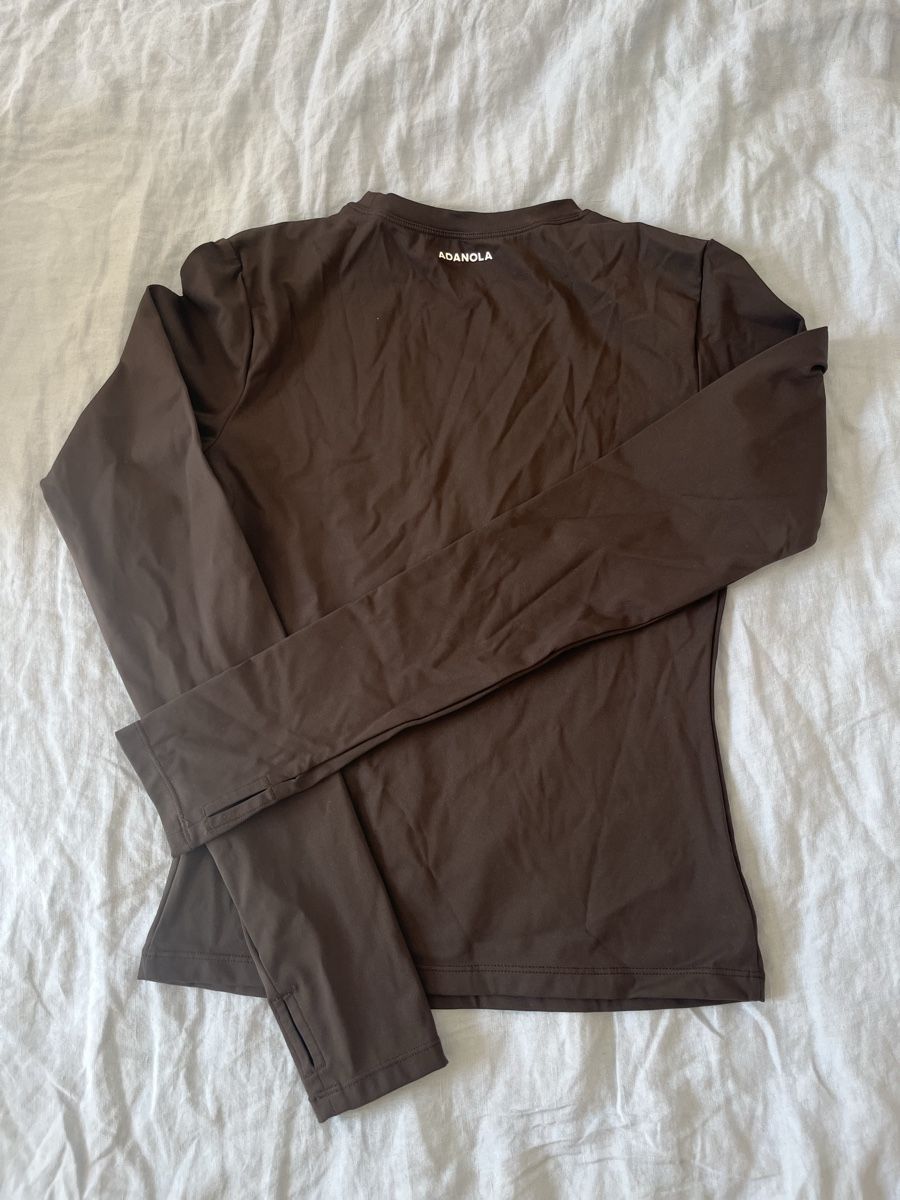 T-shirt: Adanola Langarmshirt braun Groesse S – Nuovo (secondo la descrizione) da Spiez venduto da sophiiiiemariie4 4