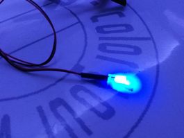 Zylinder-LED blau 3mm verkabelt