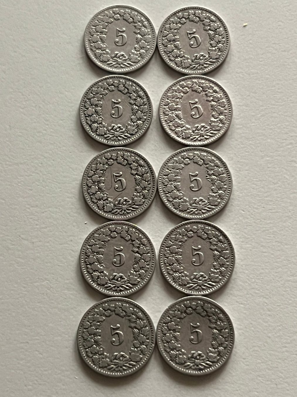 Toutes les monnaies: Lot mit 10 Stk. 5 Rp. 1908 – D'occasion à Schötz par Odpa 1