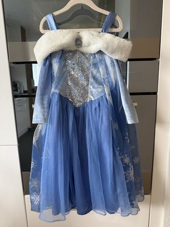 Kostüm H&M Eiskönigin blau mit Plüschbesatz guter Zustand
