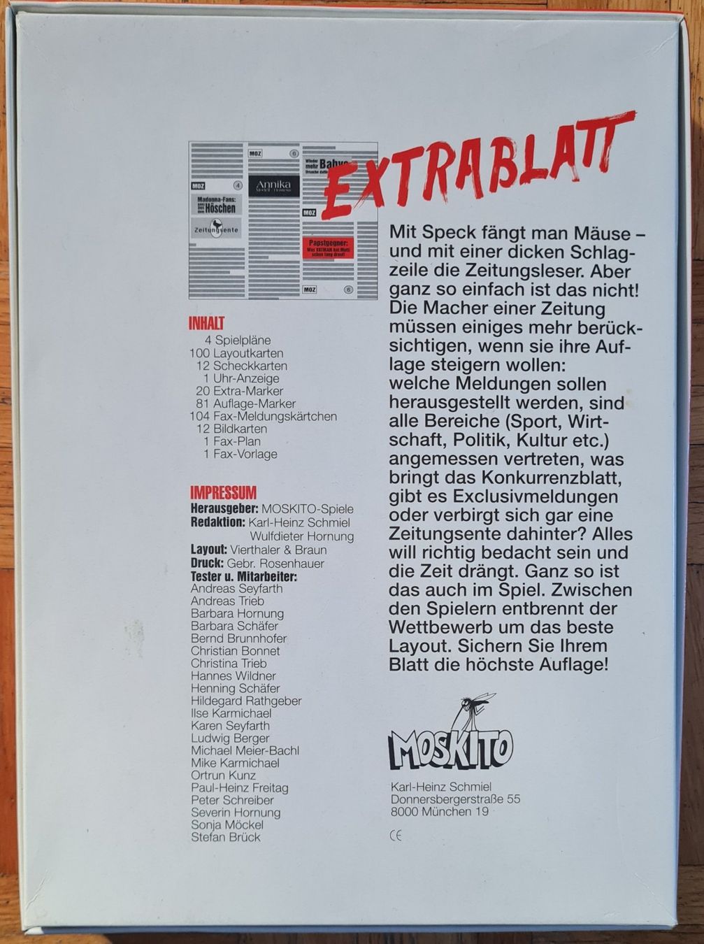 Spiele: Brettspiel "Extrablatt" – Gebraucht aus Zürich von Desmond01 1