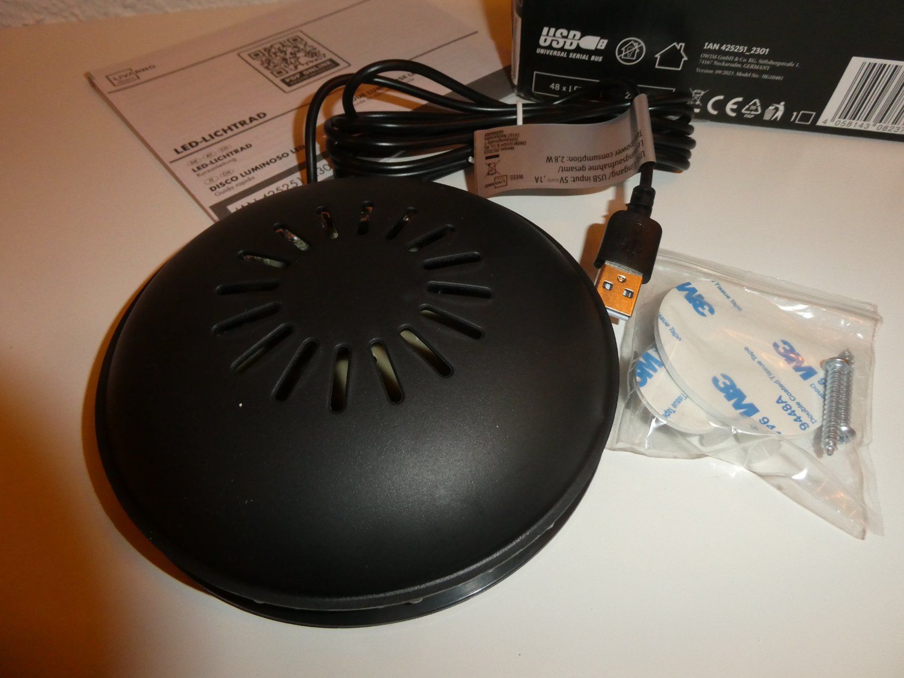 Lampes: Livarno Home LED-Lichtrad mit Audiosensor – Neuf avec emballage d'origine à Mels par KOSL 1