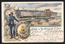 Litho Ganzsache PP9F44 /07: Hamburg-Neus