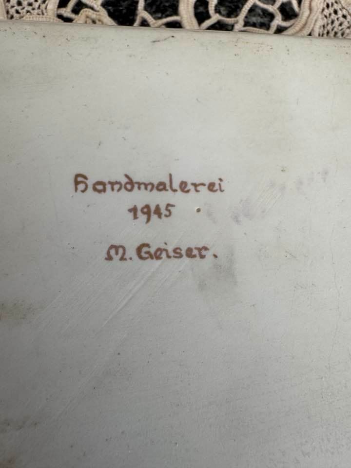Servierplatten: Handbemalte Servierplatte Langenthal - 1945 - 32x16 cm – Neu (gemäss Beschreibung) aus Oberhofen am Thunersee von Edles_und_Seltenes 7