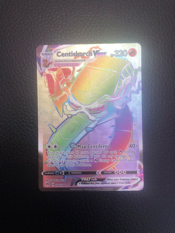 Centiskorch VMAX (191/189) [Sword & Shield: Darkness Ablaze] Pokmon TCG:  Sword & Shield-Darkness Ablaze Sleeved Booster Pack (10 ...